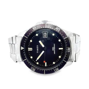 NOS 1982 Timex Marlin Calendar Dive Watch (Ref. 24517) - Complete Set "Red Dot Diver"