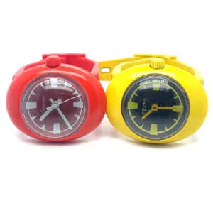 Vintage 1970s Space Age Bubble Wristwatches (Set of Two) – NOS Swiss Manual Wind